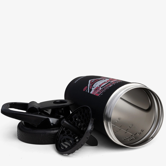 Smartshake Reforce Stainless Steel - Teenage Mutant Ninja Turtles - Ninja Power liegend offen mit Sieb und Deckel