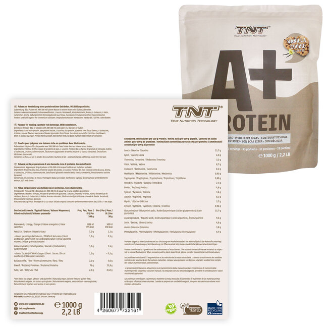 TNT A+ Protein - Vanilla Cookie - Rckseite