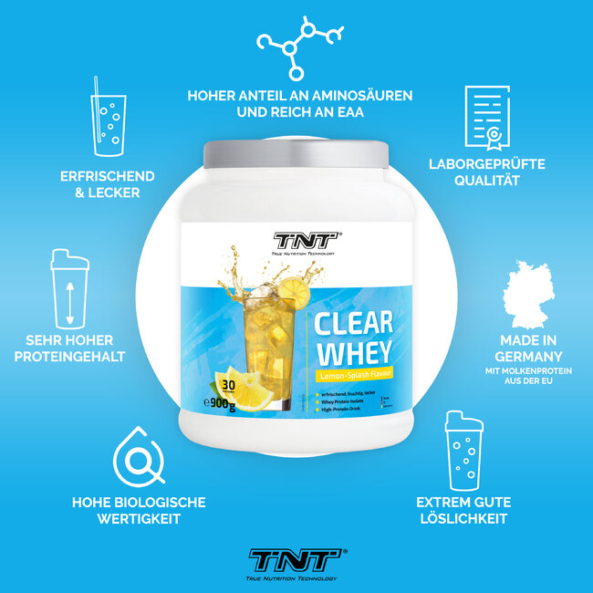 TNT Clear Whey - Lemon Splash - Bulletpoints