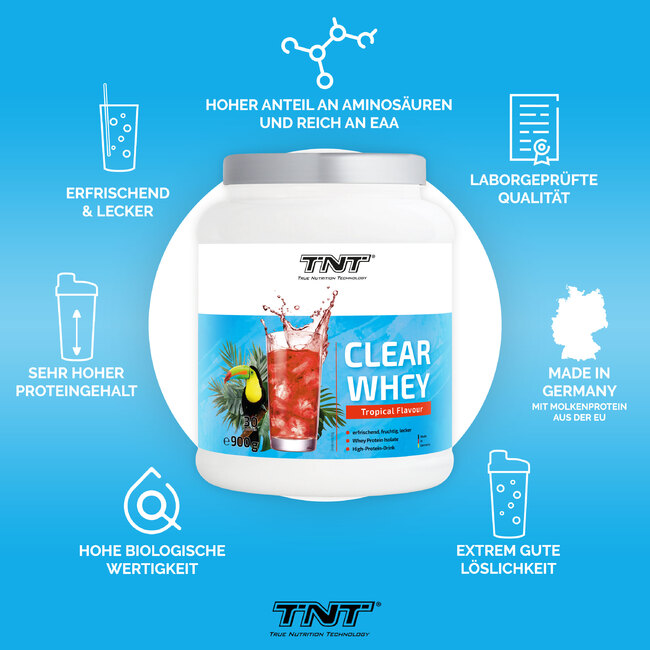 TNT Clear Whey - Tropical - Bulletpoints