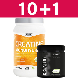 Creatine Monohydrate 10x 1000g + 1x 500g Gratis