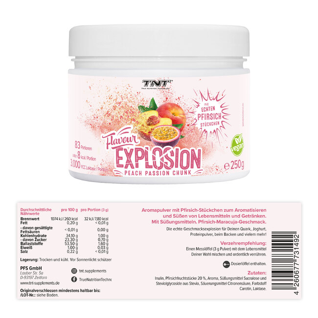 TNT Flavour Explosion - Peach Passion Chunk - Label