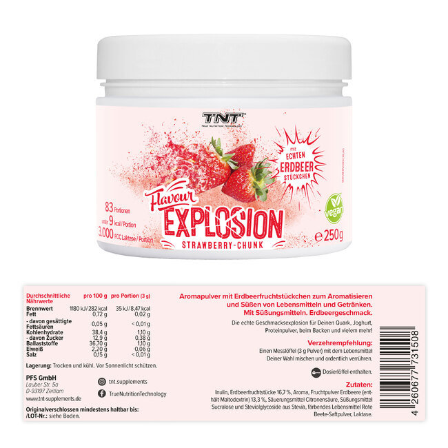 TNT Flavour Explosion - Strawberry Chunk - Label