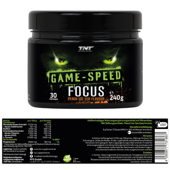 TNT Game Speed Peach - Etikett