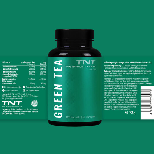 TNT Green Tea - Etikett