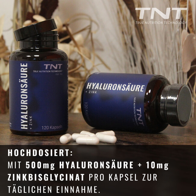 TNT Hyaluronsure+Zink (120 Kapseln) - Hochdosiert