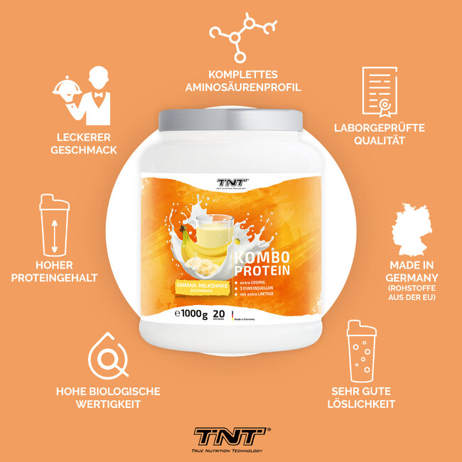 TNT Kombo Protein Banana-Milkshake Vorteile