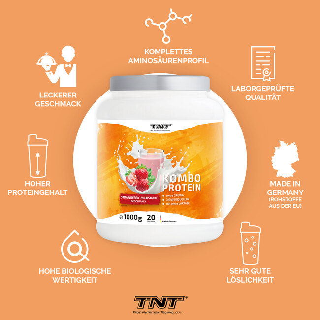 TNT Kombo Protein Strawberry-Milkshake Vorteile