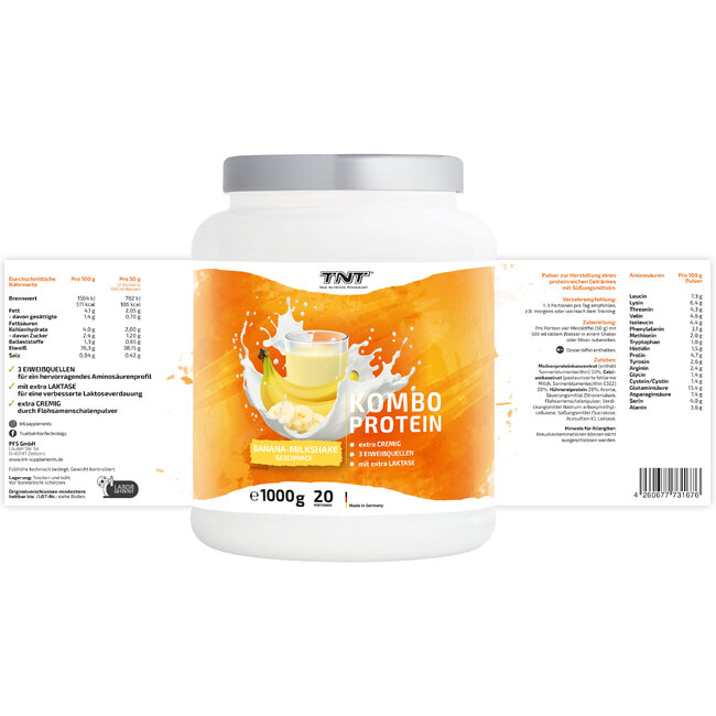 TNT Kombo Protein Banana-Milkshake Nhrwerte