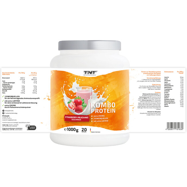 TNT Kombo Protein Strawberry-Milkshake Nhrwerte