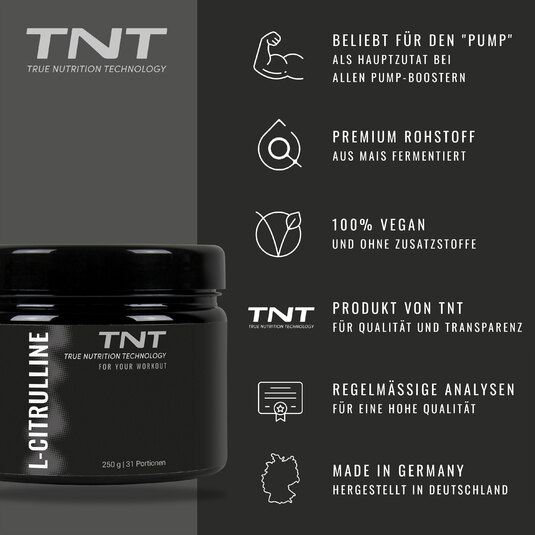 Die Vorteile von TNT L-Citrulline auf einen Blick