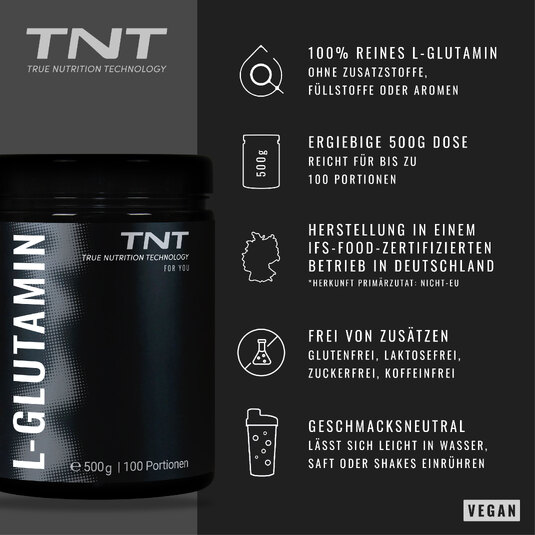 TNT L-Glutamin - Vorteile auf einen Blick