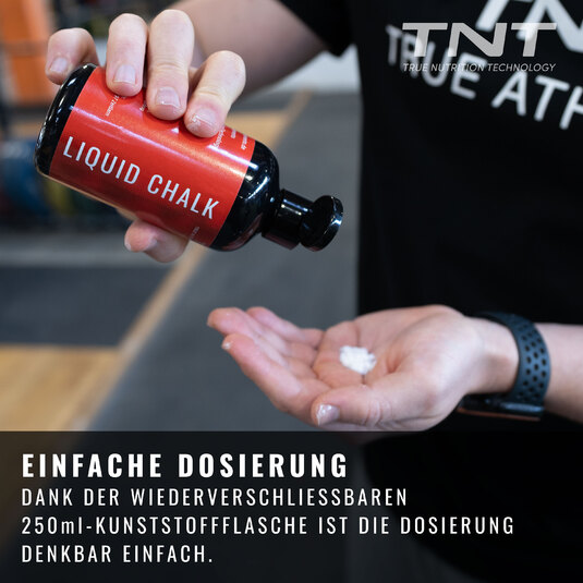 Anwendungsbeispiel für die einfach Dosierung der TNT Liquid Chalk