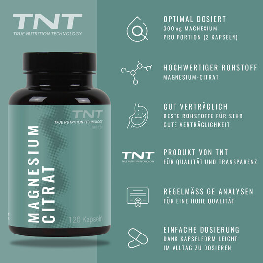 TNT Magnesium-Citrat Kapaseln Vorteile