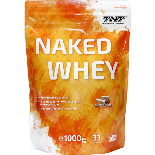 TNT Naked Whey Beutel - Geschmack Haselnuss-Waffel