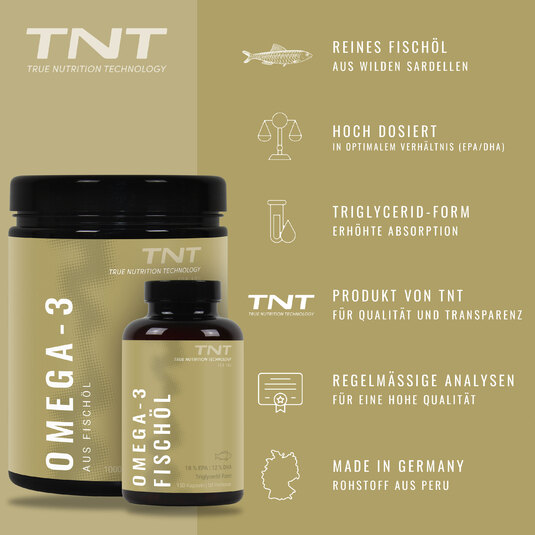 TNT Omega-3 Fischl Kapseln: Alle Vorteile auf einen Blick