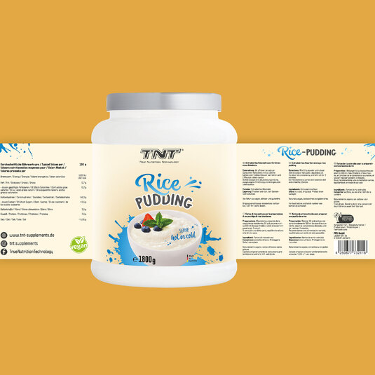 TNT Rice Pudding - Label