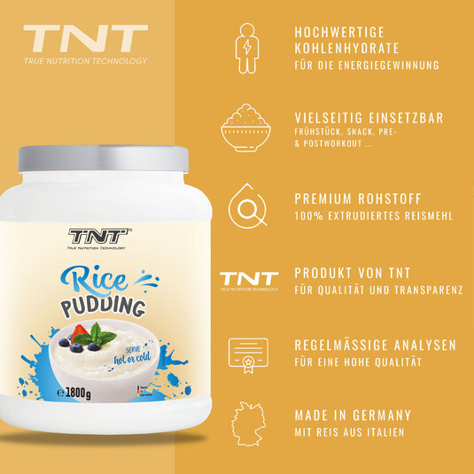 TNT Rice Pudding Vorteile