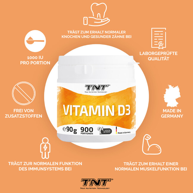 TNT Vitamin D3 Pulver A+ Bilder