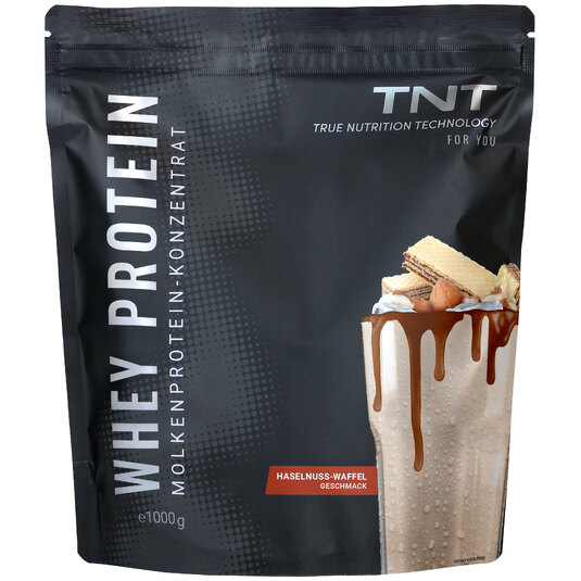 TNT Whey Protein Konzentrat Beutel - Haselnuss-Waffel-Geschmack