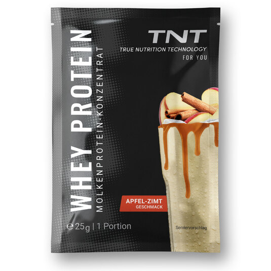 TNT Whey Protein Konzentrat Portionsbeutel - Apfel Zimt