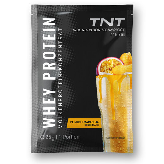 TNT Whey Protein Konzentrat Portionsbeutel - Pfirsich Maracuja